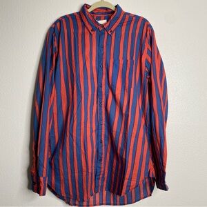 NWT Natalie Martin Max Shirt BATIK STRIPE BLOOD‎ ORAGE size XL